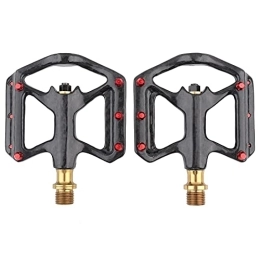 Keenso Spares Keenso Bike Pedals Set, Carbon Fiber Mountain Bike Pedals Road Bike Self?Locking Pedals Metal Bicycle Pedals Replacement Cycling Accessory
