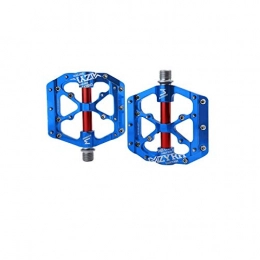 Kehuitong Mountain Bike Pedal KEHUITONG Bicycle Pedal, Mountain Bike Pedal Palin Bearing Universal Road Bicycle Accessories Non-slip Aluminum Alloy Pedal Bicycle Pedal, High Quality (Color : Blue)