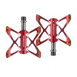 KELITE Mountain Bike Pedal KELITE Bicycle Pedals, Aluminum Alloy Pedals, Non-slip and Durable, Ultra-light Bicycle Accessories for Road / mountain / bicycle-1 Pair (Color : Red)