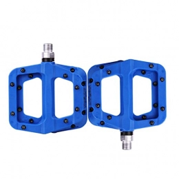 KELITE Mountain Bike Pedal KELITE Bicycle Pedals, Mountain Bike Pedals Bearing Nylon Fiber Tread Non-slip Durable Bicycle Accessories and Equipment-1 Pair (Color : Blue)