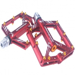 KERVINFENDRIYUN Mountain Bike Pedal KERVINFENDRIYUN YY4 Mountain Bike Pedal Wide 8 Bearing Pedal Aluminum Road Bike Pedal Fixed Gear Bicycle Pedal (Color : Red)