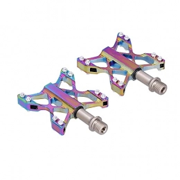 Kitchenware Spares Kitchenware Colorful Bike Pedals, Aluminum Alloy Bearing Universal Plating Mountain Bike Pedals, for Outdoor Bicycle Accessories