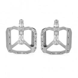KJRJKX Spares KJRJKX Bicycle Pedal, Ultralight Bicycle Pedal Anti-slip Quick Release Pedal CNC DH XC Mountain Road Bike Pedal DU Bearing Aluminum Pedals Accessories (Color : Silver)