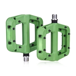 KLYSO Spares KLYSO Bike Pedal Nylon 2 Bearing Composite 9 / 16 Mountain Bike Pedal High Strength Non-Slip Bike Pedal Surface For Road BMX (Color : Green)