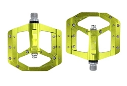 KLYSO Spares KLYSO Flat Foot Pedal Sealed Bike Pedals CNC Aluminum Body For MTB Road Mountain Bike 3 Bearing Bicycle Pedal Parts (Color : Green)