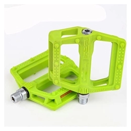 KLYSO Spares KLYSO Mountain Bike Nylon Pedals Mtb Ultra-light Wide Platform Racing Bike Foot Hold Bicycle Accessories (Color : Green)