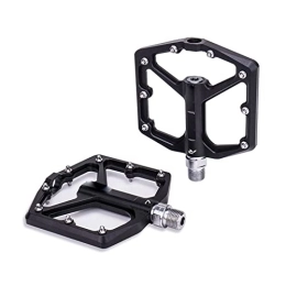 KLYSO Spares KLYSO MTB Road Bike Ultra Light Sealed Pedal CNC Bike Parts Alloy Hollow Anti-Slip Bearing Mountain 12mm Axle (Color : JT07 Black)