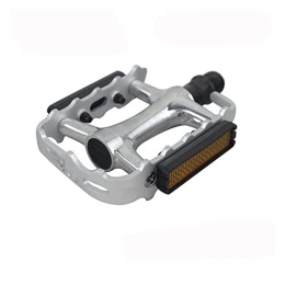 KLYSO Mountain Bike Pedal KLYSO Ultra Light Bearing Pedals M248 Road Bike Pedals MTB Accessories M248DU Aluminum Alloy Black And Silver Mountain Bike Parts (Color : Silver)