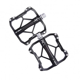KOBWA Mountain Bike Pedal 6061 Aluminum Alloy 3 Palin Bearing Bicycle Accessories with Non-slip Grip Spikes(Black)