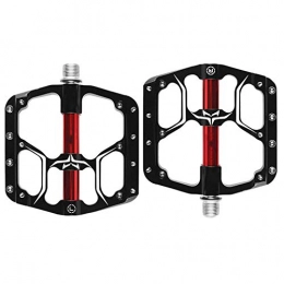 KOUPA 3 Sealed Bearings Mountain Bike Pedal Aluminum Alloy Pedals - 9/16 Removable Antiskid Nails Silent Low Noise - for Various Types of MTB, Road Bikes
