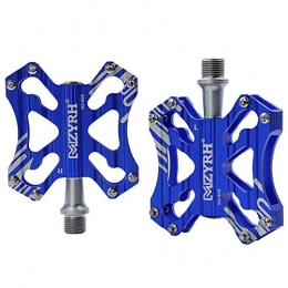 KP&CC Mountain Bike Pedal KP&CC Bicycle Cycling Bike Pedals 3 Bearing Flat Pedals Non-slip Durable Removable Anti-slip Nail Fits Most Bicycles, Blue