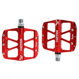 KP&CC Mountain Bike Pedal KP&CC Bicycle Cycling Bike Pedals 3 Bearing Pedals Ergonomic Design Waterproof and Dustproof Fits Most Bicycles, Red