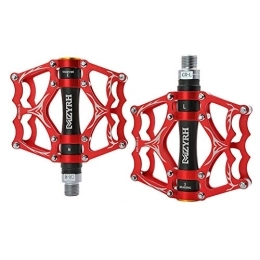 KTTGYRE Spares KTTGYRE Bike Pedal Bicycle Pedals Aluminum Cycling Bike Pedals For Road Mountain Bike With Anti-slip Cycling Bike Pedal (Color : Red+black, Size : Free size)