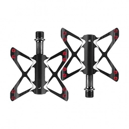 KUAI Mountain Bike Pedal KUAI Bicycle Pedals, Aluminum Alloy Chromium-Molybdenum Steel Shaft 3 Bearing Butterfly Pedals, Ultra-Light, Non-Slip And Durable, Suitable for Riding Road And Mountain Bikes, Black