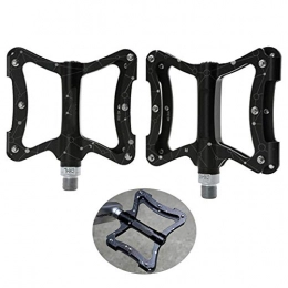 KuaiKeSport Spares KuaiKeSport Mountain Bike Pedals, Bike Pedal Anti-Slip Bicycle Pedal Ultralight Sealed Bearing Wide Pedal Bicycle Parts For Mtb Bike, Durable Aluminum alloy Cycle Bmx Road Bike Pedals, Black