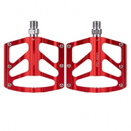 KuaiKeSport Spares KuaiKeSport Mtb Flat Pedals, Road Bike Pedals Aluminum Alloy Bicycle Pedal Mtb Ultralight Pedal 3 Bearings Bicycle Pedal Anti-slip Mountain Bike Pedals Cycling Parts Bmx Pedals, Red