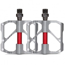 KXDLR Spares KXDLR Bike Cycling Pedals Lightweight Aluminum Alloy, Sealed Bearing Pedals 9 / 16 '' for Mountain And Road Bike, Silver, Mountain Pedal