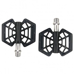 KXDLR Spares KXDLR Mountain Bike Pedals, CNC Machined Alloy Body 9 / 16" Cycling Sealed 3 Bearing Non-Slip Pedals (Black)