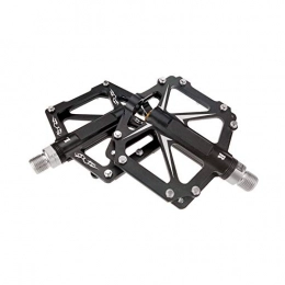 KXDLR Spares KXDLR Mountain Bike Pedals, Ultra Strong CNC Machined Alloy Body 9 / 16" Cycling Sealed 3 Bearing Pedals(Black)