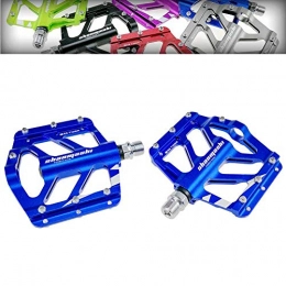 LAIABOR Mountain Bike Pedal LAIABOR Bike Pedal, Lightweight Non-Slip Bike Pedals Aluminum Antiskid Durable Bicycle Cycling Pedals Ultra Strong Colorful CNC Machined for BMX MTB Road Bicycle 9 / 16, Blue