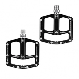 LAIABOR Mountain Bike Pedal LAIABOR Bike Pedals, Aluminum Alloy Durable Platform Bicycle Pedals Strong CNC Machined Bearing Anodizing Bicycle Pedals for BMX MTB Road Bicycle, Black