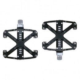 LAIABOR Spares LAIABOR Mountain Bike Pedals, Aluminum Antiskid Durable Bicycle Cycling Pedals 9 / 16 for BMX MTB Bicycle, Black