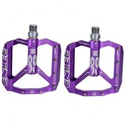 LAIABOR Spares LAIABOR Road Bike Pedals Wide CNC Aluminum Alloy Sealed Bearing 9 / 16" Screw Thread Spindle, Sealed bearings, MTB BMX Cycling Bicycle Pedals, Purple