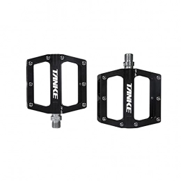 LANCYG Mountain Bike Pedal LANCYG Bike pedals Bicycle Pedals Ultralight Aluminum Alloy Colorful Hollow Anti-skid Bearing Mountain Bike Accessories MTB Foot Pedals Pedals (Color : BLACK A pair)