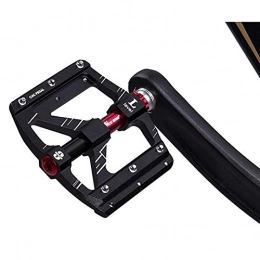 LANCYG Spares LANCYG Bike pedals Bike Pedal MTB Road Bicycle Pedals Purple Aluminum Alloy Platform 3 Sealed Bearing Ultralight Cycling Bike Pedals Pedals (Color : Black)