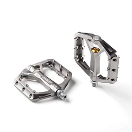 LANCYG Spares LANCYG Bike pedals Non-Slip Mountain Bike Pedals, Ultra Strong Colorful Machined 9 / 16" 3 Sealed Bearings For Road Bike Pedals (Color : Titanium)