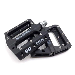 LANCYG Mountain Bike Pedal LANCYG Bike pedals Ultra-light Mountain Bike Bicycle Pedals Nylon Fiber 4 Colors Big Foot Road Bike Bearing Pedals Bicycle Bike Parts Pedals (Color : Black)