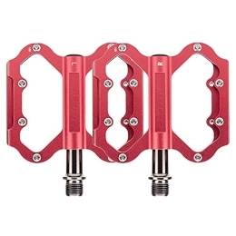LANGTAO Mountain Bike Pedal LANGTAO Bicycle Pedal with Strong Climbing Power Lightweight And Flexible Mountain Bike Pedals Foot Pedal with 2 Bearings Smoothly Rotating Pedals Suitable for Road Bikes Station Wagons, Red