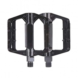 LDAMAI Spares LDAMAI Bike pedals-bike parts Mountain bike pedals, aluminum alloy widened pedals, bicycle accessories, bicycle universal lubricating pedals (Color : Black)