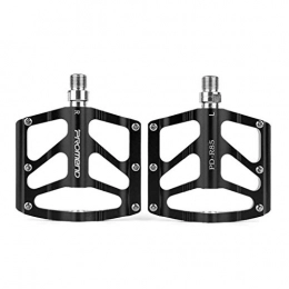 LDDLDG Spares LDDLDG Bike Pedals Platform Mountain Bicycle Road Cycling BMX MTB Pedals Aluminum Alloy Cr-Mo Machined 3 Sealed Bearing Pedals 9 / 16" (Color : Black)