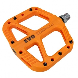 LDDLDG Spares LDDLDG MTB Pedals Mountain Bike Pedals 3 Bearing Non-Slip Lightweight Nylon Fiber Bicycle Platform Pedals for BMX MTB 9 / 16" (Color : Orange)