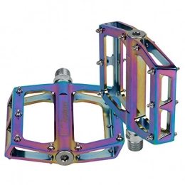 Leeofty MTB Colorful Pedals Ultralight Bicycle Pedal Anti-Skid Road Cycling Pedals Aluminum Mountain Bike Pedals Outdoor Accessor