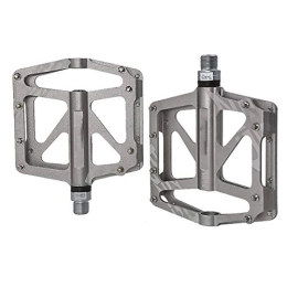 Lesrly-Cycle Spares Lesrly-Cycle Bike Pedals, Mountain Bike Pedals, Aluminum Pedals with Sealed Bearings & Anti-Slip Pins, Suitable for Most 9 / 16 Spindle Bikes, Titanium