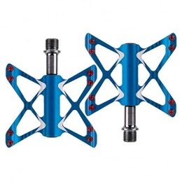 LHQ-HQ Spares LHQ-HQ Outdoor Outdoor sports Bicycle Pedal Mountain Road Bike Aluminum Alloy Pedal Road Bike Bearing Pedal 3 Bearing Bicycle Pedal 9 / 16 Inch, Blue