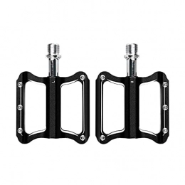 LHQ-HQ Spares LHQ-HQ Ultra-Light Aluminum Alloy Plating Colorful Bicycle Pedals Hollow Non-Slip Bearings Bicycle Platform Flat Pedals for MTB Bike Outdoor Sports, black