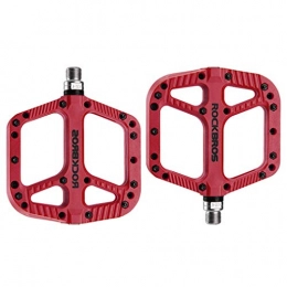 LHY RIDING Mountain Bike Pedal LHY RIDING Bicycle Pedal Palin Mountain Bike Nylon Pedal Bearing Cycling Pedal Bicycle Accessories Graphite DU + High Speed Palin, Red