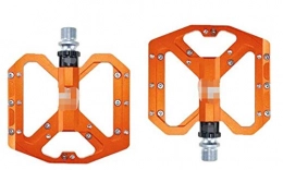 liangzai Spares liangzai 2020 New Mountain Non-Slip Bike Pedals Platform Bicycle Flat Alloy Pedals 9 / 16" 3 Bearings Fit For Road MTB Fixie Bikes hilarity (Color : Orange)