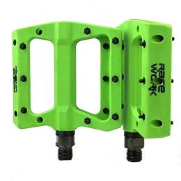 LIANYG Spares LIANYG Bicycle Pedals Concise Composite Flat MTB Mountain Bicycle Pedals Nylon Fiber Big Foot Road Bike Bearing Pedales Bicicleta Mtb 155 (Color : Green)