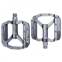 LIANYG Spares LIANYG Bicycle Pedals MTB Bearing Aluminum Alloy Flat Pedal Bicycle Good Grip Lightweight 9 / 16 Pedals Big For Gravel Bike Downhill 155 (Color : JT01 Titanium)