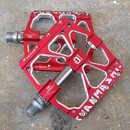 LiChaoWen Spares LiChaoWen Bicycle Pedal BMX Mountain Bike Pedal 1 Skid Durable Seal Bearing The Aluminum Alloy Bicycle Pedal Non-slip Bicycle Pedal (Color : Red)