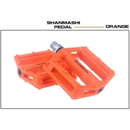 LiChaoWen Mountain Bike Pedal LiChaoWen Bicycle Pedal Folding Off-road Bicycle Pedal The Pedal One Pair Of Durable Nylon Slip From Water And Dust Non-slip Bicycle Pedal (Color : Orange)