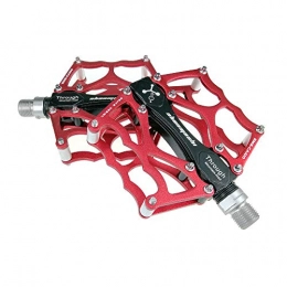 LiChaoWen Spares LiChaoWen Bicycle Pedal Mountain Gold Dust Skid Durable And Comfortable Bicycle Pedal Depressing One Pair Of Bicycle Pedal Aluminum Non-slip Bicycle Pedal (Color : Red)