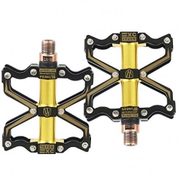LIDAUTO Spares LIDAUTO Mountain Bike Pedals Aluminum Alloy 9 / 16" Butterfly Structure, black