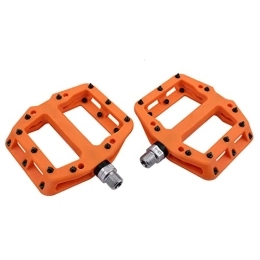 AXOINLEXER Mountain Bike Pedal Lightweight Bicycle Pedals 3 Sealed Bearings MTB Pedals Wide Platform Pedals for Mountain Bike, BMX, Road Bike Pedals, orange