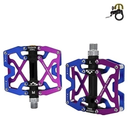 BNLD Spares Lightweight Bike Pedals / Mountain Bike Pedals, Mountain bike pedals ultralight cycling aluminum alloy Mountain bike Bicycle CNC bearing pedals 7 colors, Blue&Purple