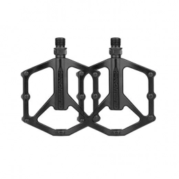 LIOOBO 1 Pair Mountain Bike Pedal Metal Bicycle Platform Flat Pedals Bike Part Accessories (Black)